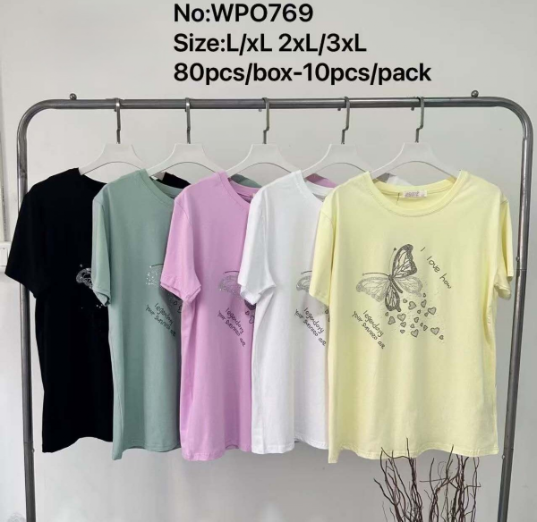 Bluzki damskie Roz L-3XL, Mix Kolor Paczka 10 szt 1